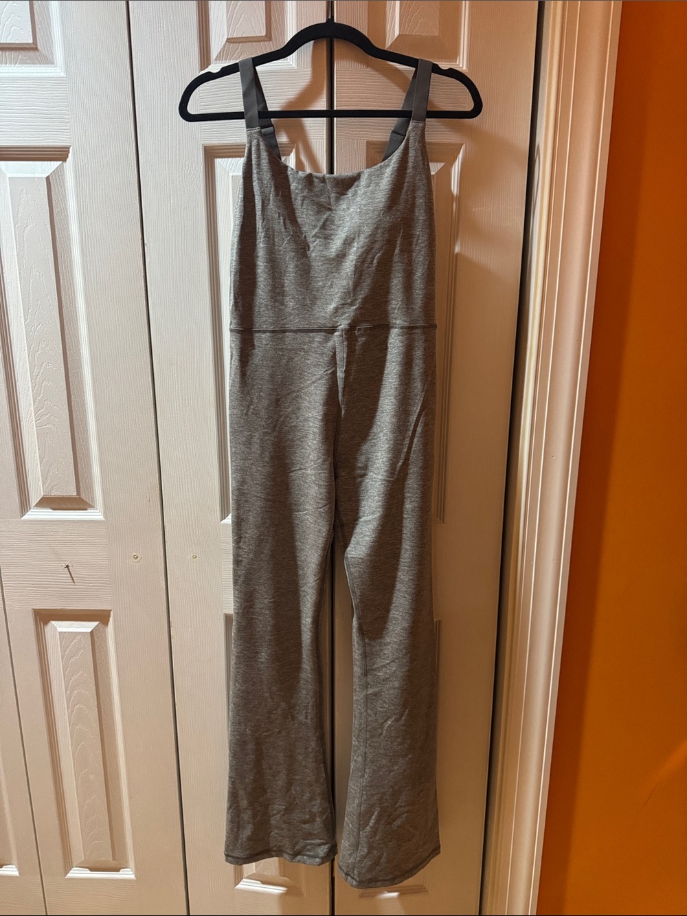 American Eagle Outfitters Gray Wide-Leg Jumper Jumpsuit